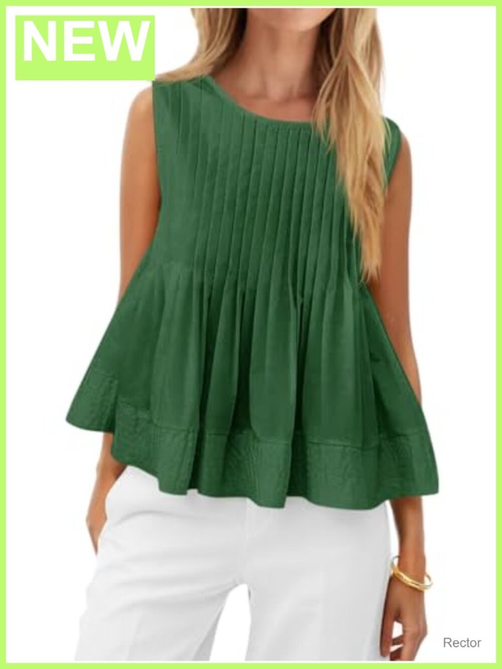 Womens Peplum Babydoll Tank Top Cotton Sleeveless Flowy Shirt